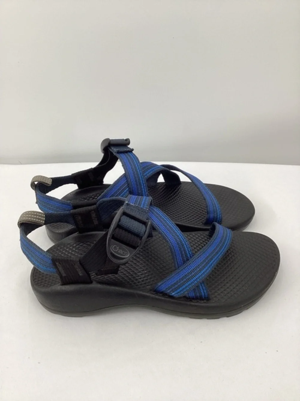 Chaco Black Outdoor Sandal with Blue Accent Strap